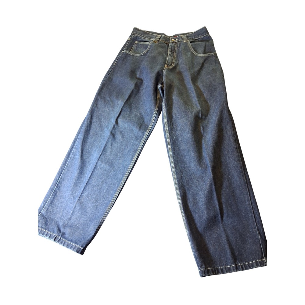 Vintage Platinum FUBU Fat Albert Carpenter Jeans Dark Wash Baggy Denim Men 34x31